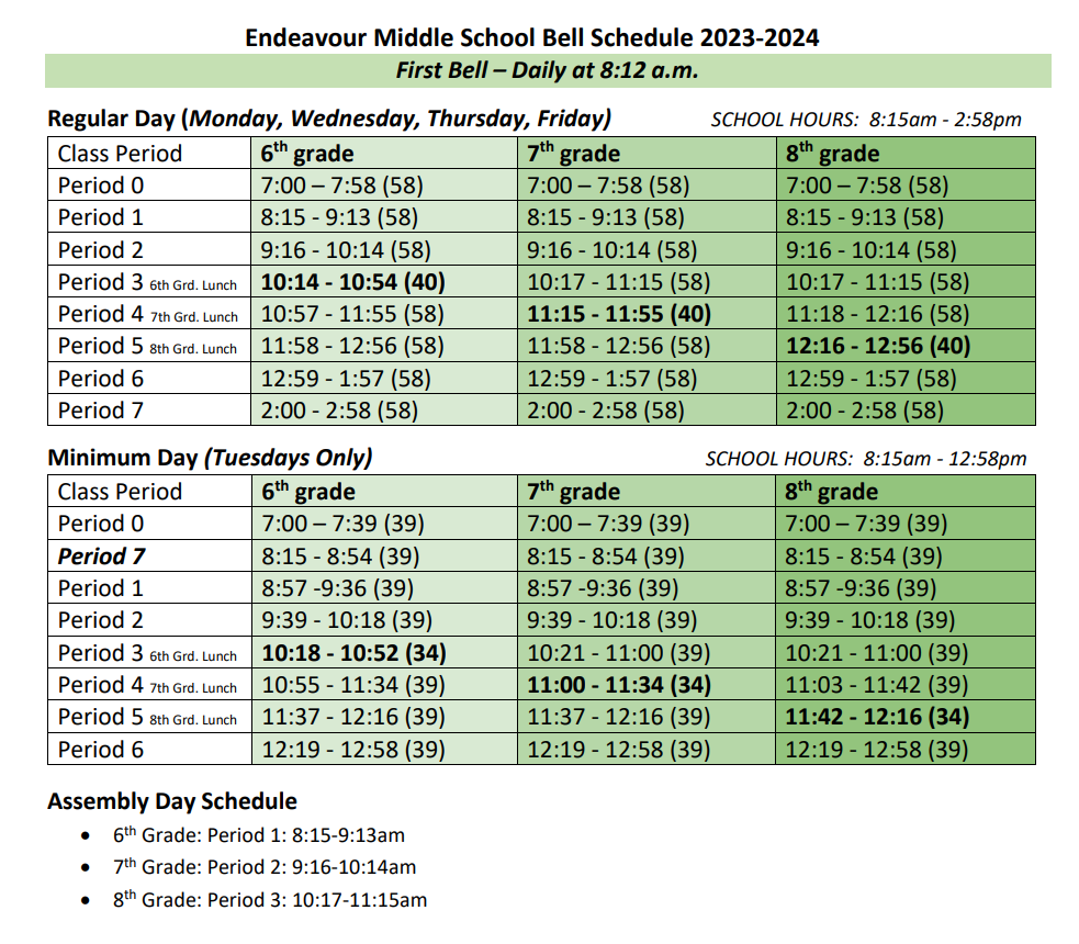 BellSchedule
