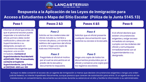 Response to Request from Immigration Enforcement (Spanish)