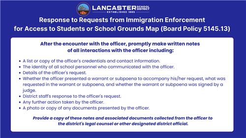 Response to Request from Immigration Enforcement 