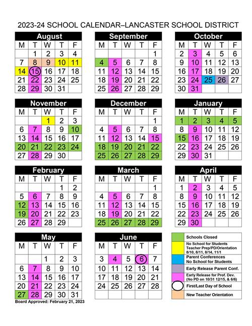 school calendar